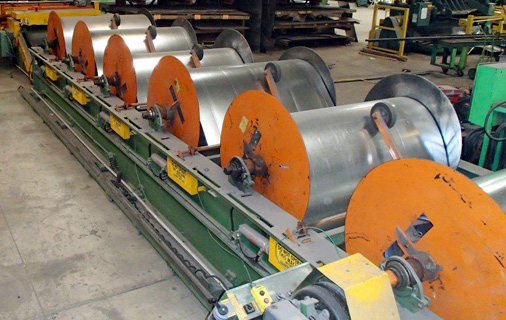 Coil line used to manufacture ductwork at Groeschel Company's facility